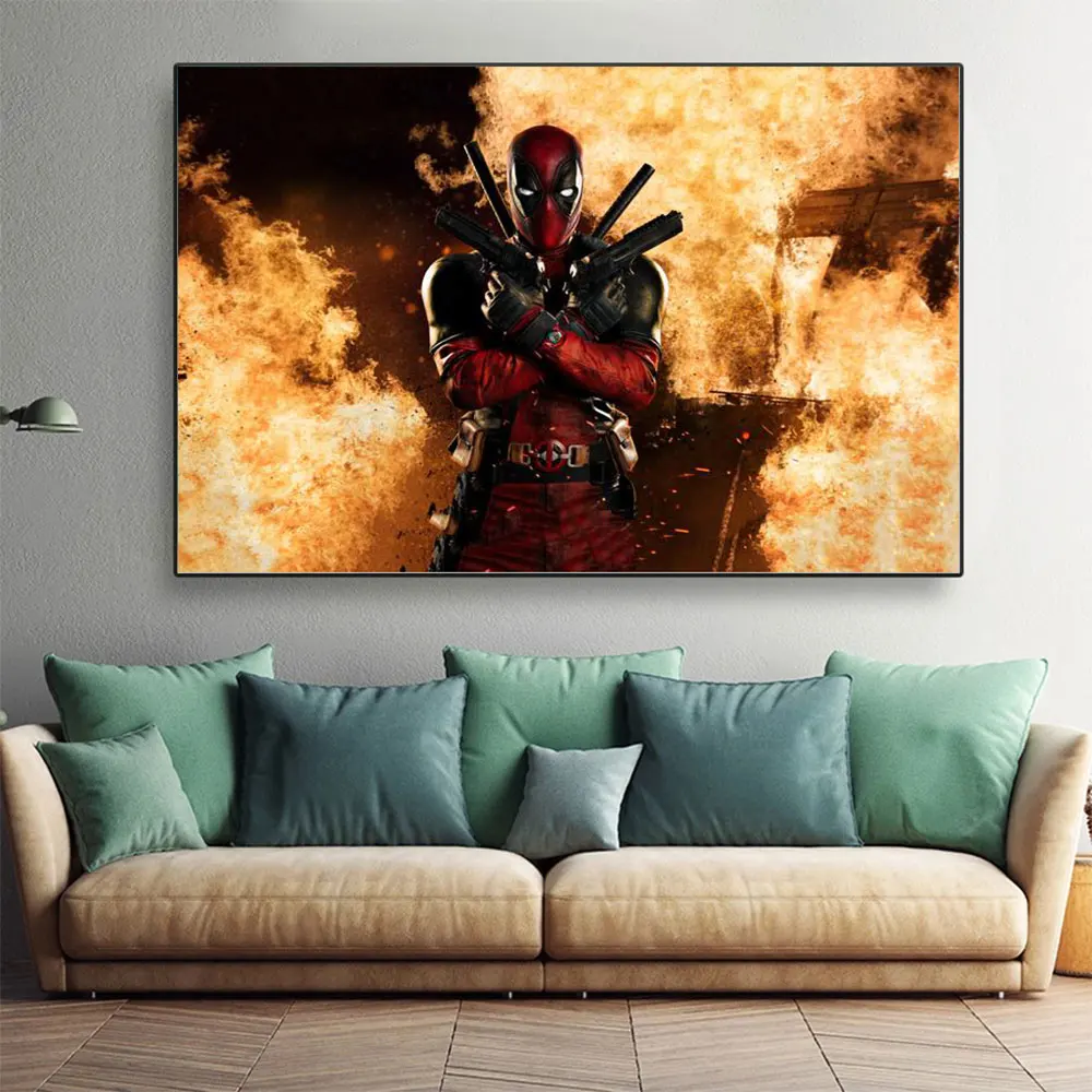 

Deadpool Superhero Marvel Classic Movie Posters and Prints On The Wall Canvas Painting Art Decoration Pictures Cuadros HD Poster