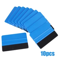 10pcs blue film card squeegee car foil wrapping suede felt scraper auto car styling sticker accessories window tint tools vinyl