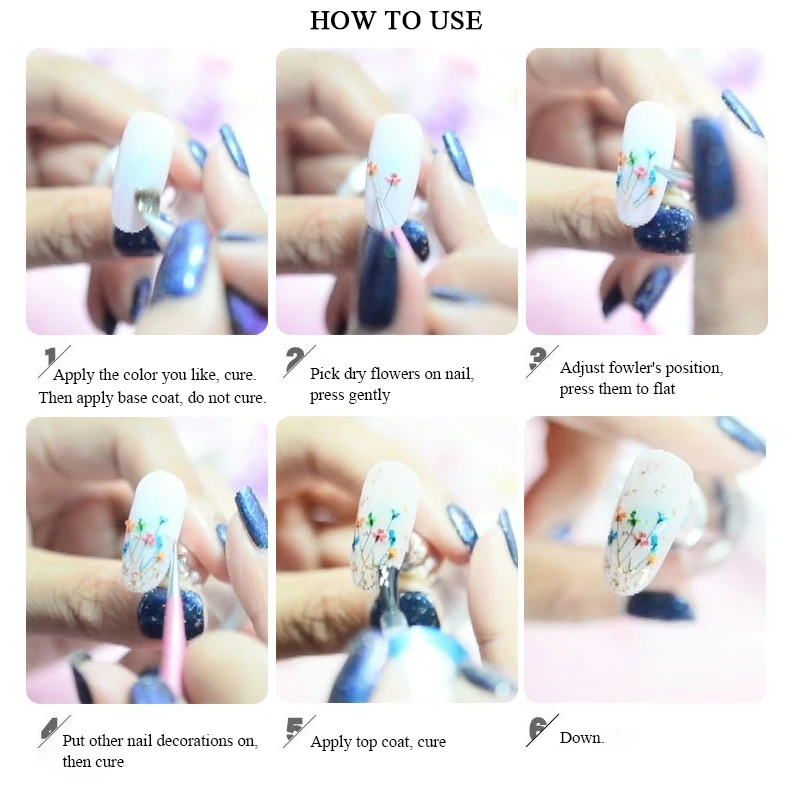 Сушеные цветы для ногтей подвески Декор оборудование товары декора блестки