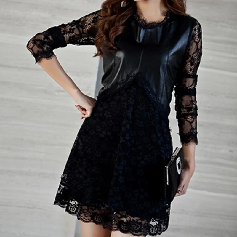 Женское мини-платье с длинным рукавом офисное облегающее платье из натуральной