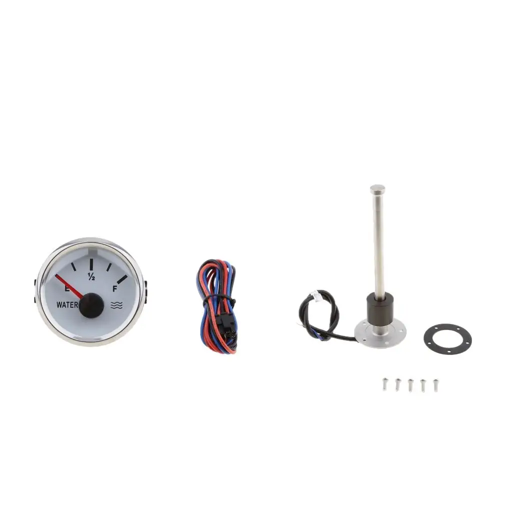 Marine Boat Truck RV Fuel Water Level Sensor Sending Unit 200mm 304SS + 2 inch Waterproof Gauge 12V | Автомобили и мотоциклы