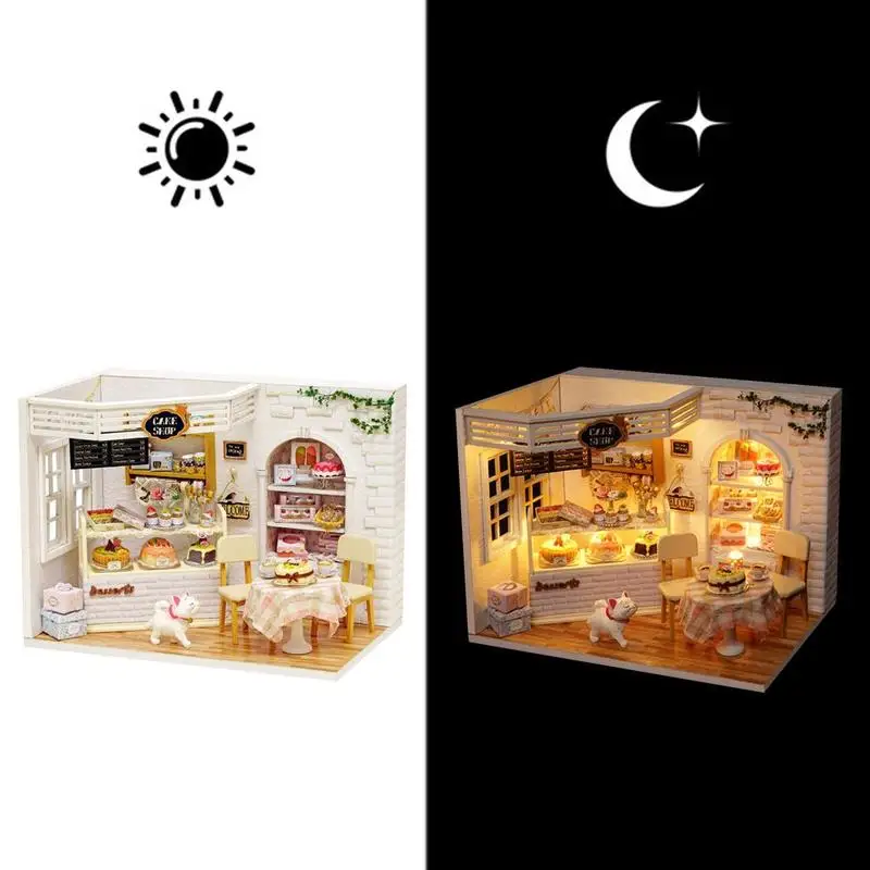 

DIY Doll House Furniture Toys Wooden Cottage Cake Diary Handmade Assembly Model Princess Room Children Miniature Dollhouse Toy