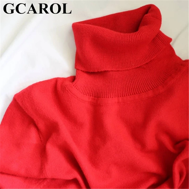 Свитер Женский вязаный GCAROL яркий облегающий джемпер из 30% шерсти 3XL на осень и