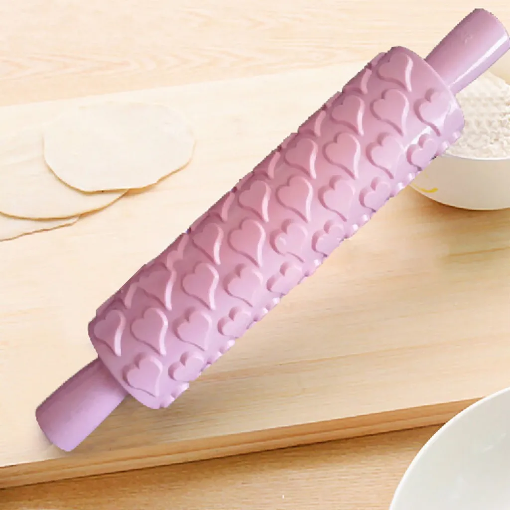 Лидер продаж 2020 кухонные аксессуары рельефная Скалка с антипригарным рисунком