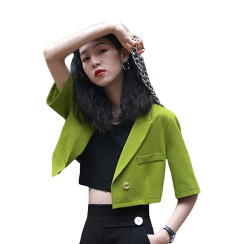Новинка 2020 весенний маленький пиджак Женский офисный однобортный средней длины
