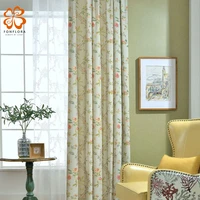 american pastoral retro floral printed curtains for living room semi blackout drapes for bedroom window treatments panel blinds
