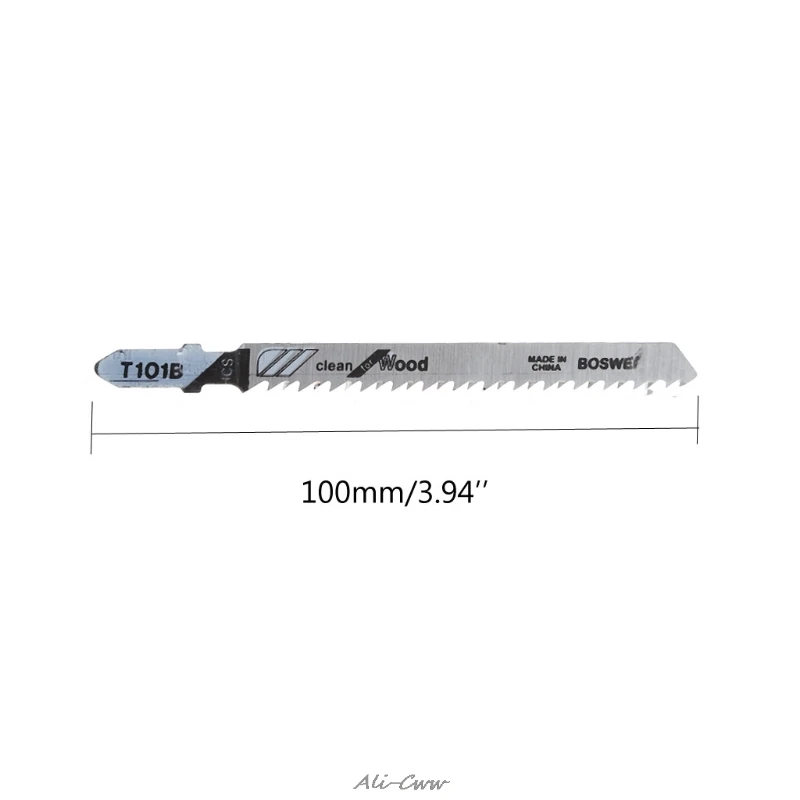 5Pcs/Set T101B HCS 100mm Jigsaw Blade Clean for Wood T-Shank Jig Saw Blades |