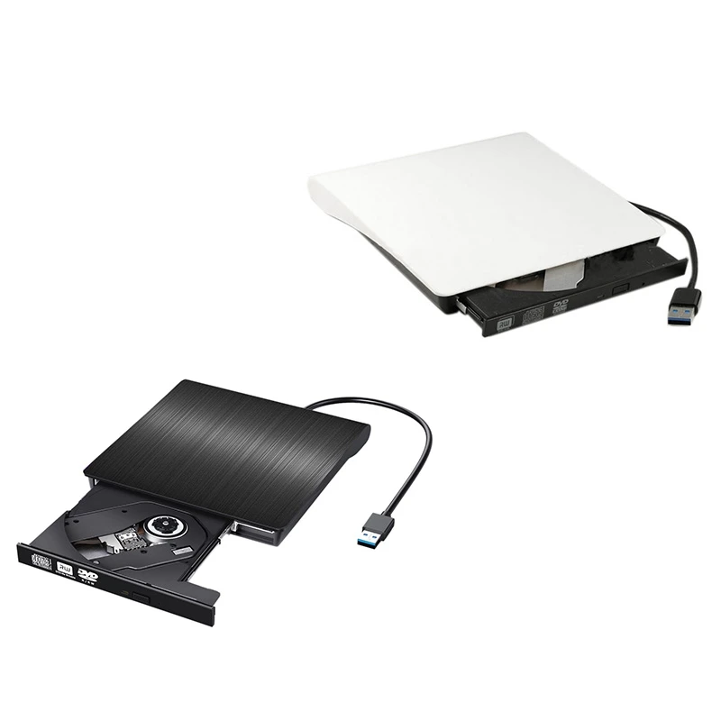 

Внешний портативный CD DVD-привод USB 3,0, CD/DVD-плеер с преобразователем Type-C для Windows, Linux, Mac