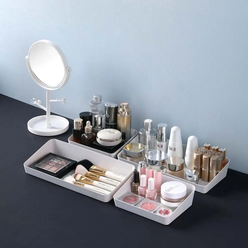 Прямоугольная настольная коробка для хранения косметики кухонный ящик