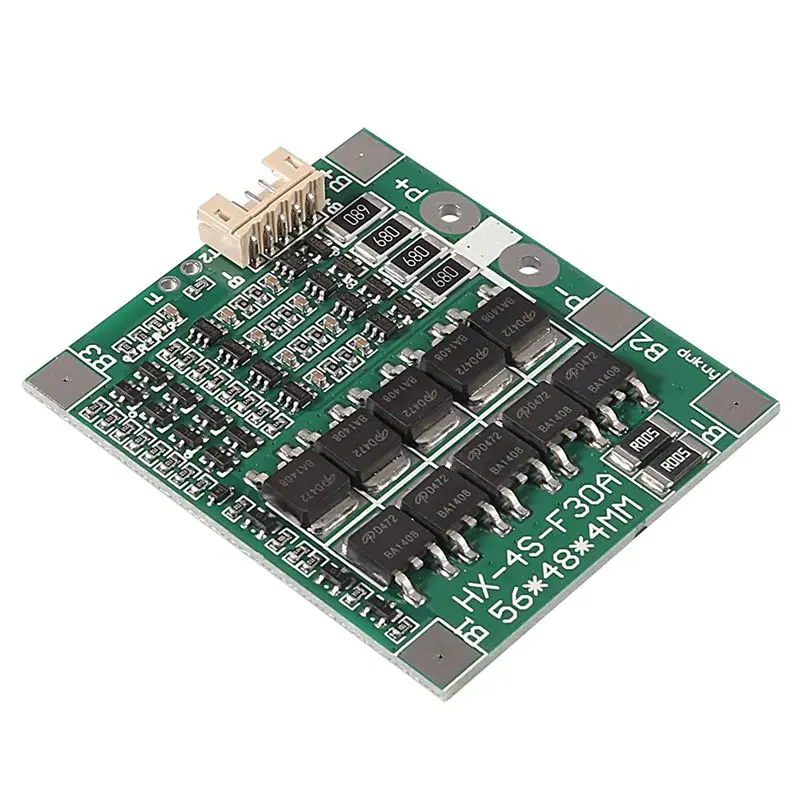 Плата защиты интегральных схем BMS 4 шт. 4S 30 А 14 8 в для литий-ионных аккумуляторов