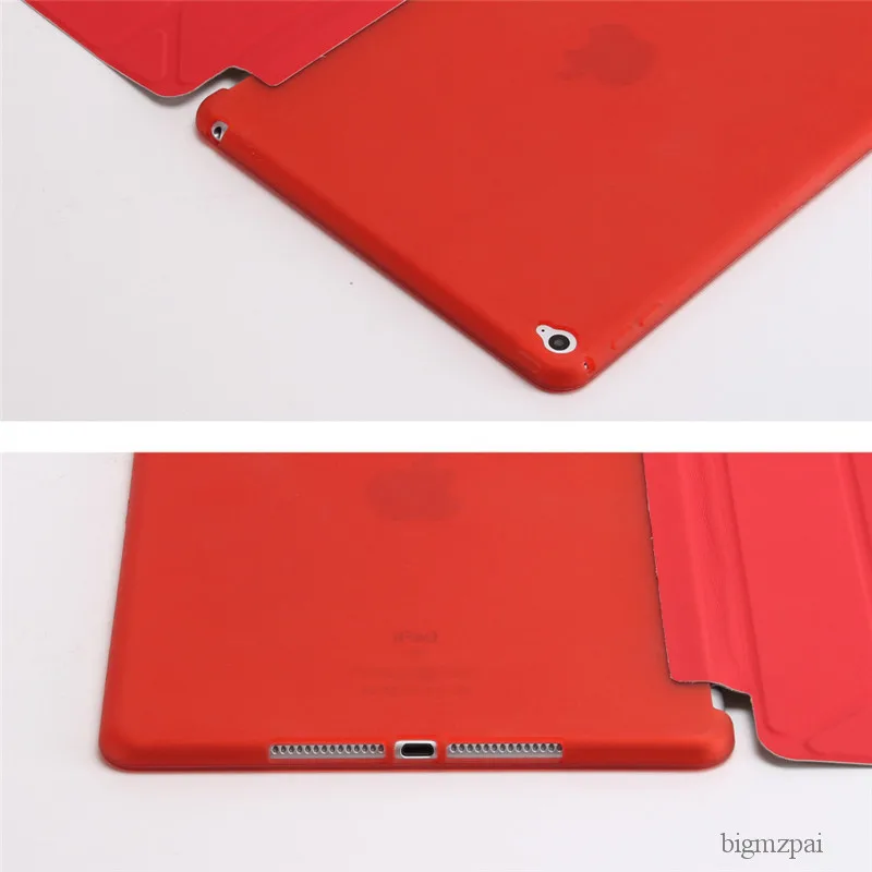 

Apple iPad Air 2 Smart Leather cover Multi Shape Ultra Slim Tri-fold Auto Wake Up Sleep Case iPad 6 TPU Back Cover+Film capa
