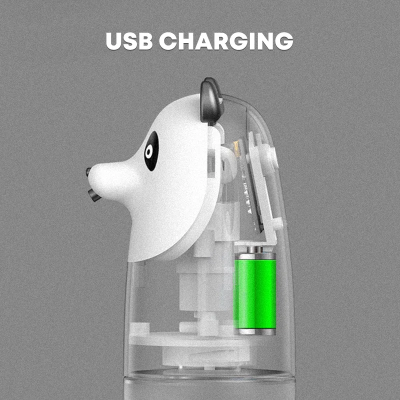 

D2 Cute Panda Portable Automatic Liquid Soap Dispenser Bathroom Kitchen For Kid Touchless Induction Foam Bubble Antiseptic Hands