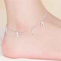 kofsac new summer 925 sterling silver anklets for women cute peanut ankles chain bracelets barefoot sandal beach foot jewelry
