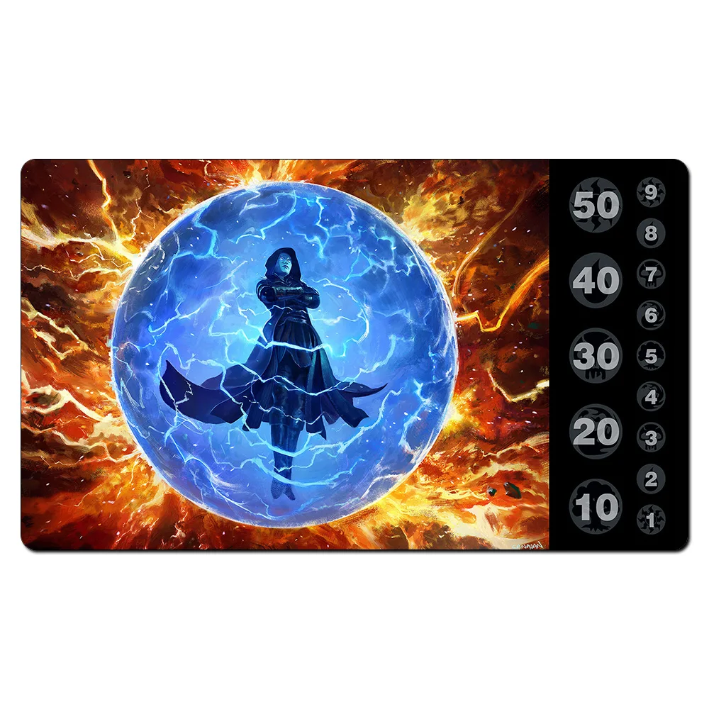 Черный лотос Playmat) демонический репетитор 35X60 см магический игровой коврик сила Девять карт игровой коврик с бесплатным подарочным пакетом - Цвет: Force of Negation