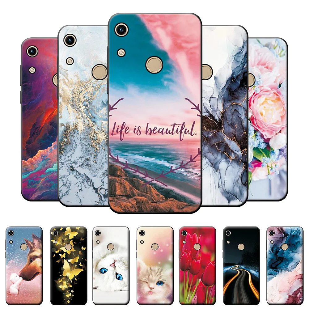Чехол для Huawei Y6 Pro Prime 2019 силиконовый чехол телефона Honor 8A защитный мягкий бампер