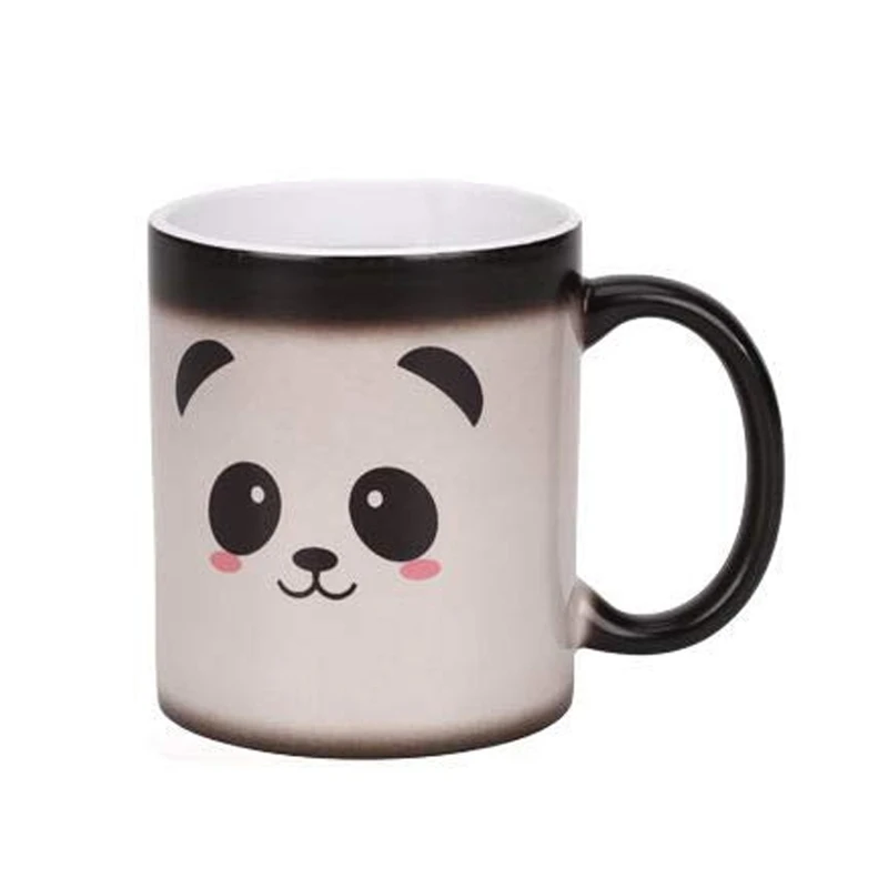 

Новая кружка с изменением цвета, чашка в виде панды, керамическая Термокружка для кофе с волшебным градиентом