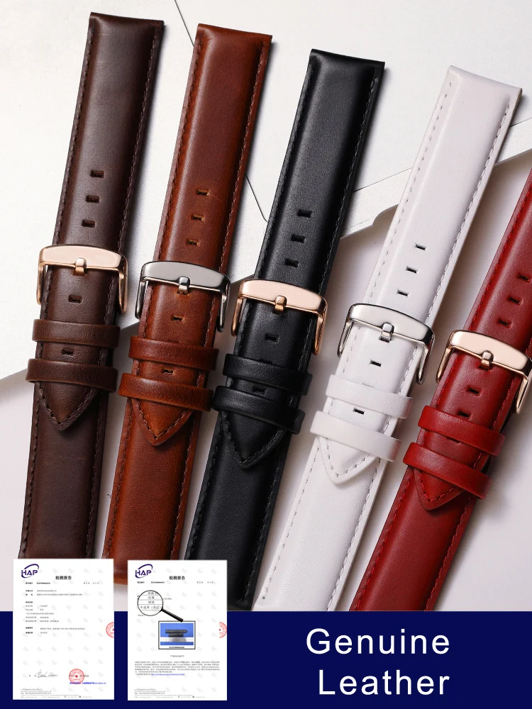 For DW Daniel Wellington Watch Strap Women Quality Genuine Leather Watch Band 13mm 14mm 16mm 17mm 18mm 19mm 20mm Men Watchbands