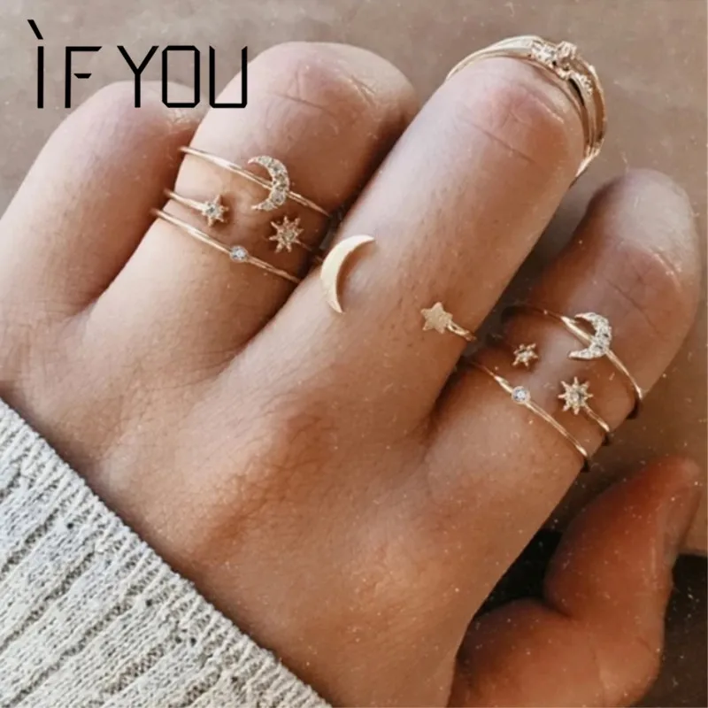 Женский винтажный комплект колец IF YOU набор свадебных обручальных в богемном