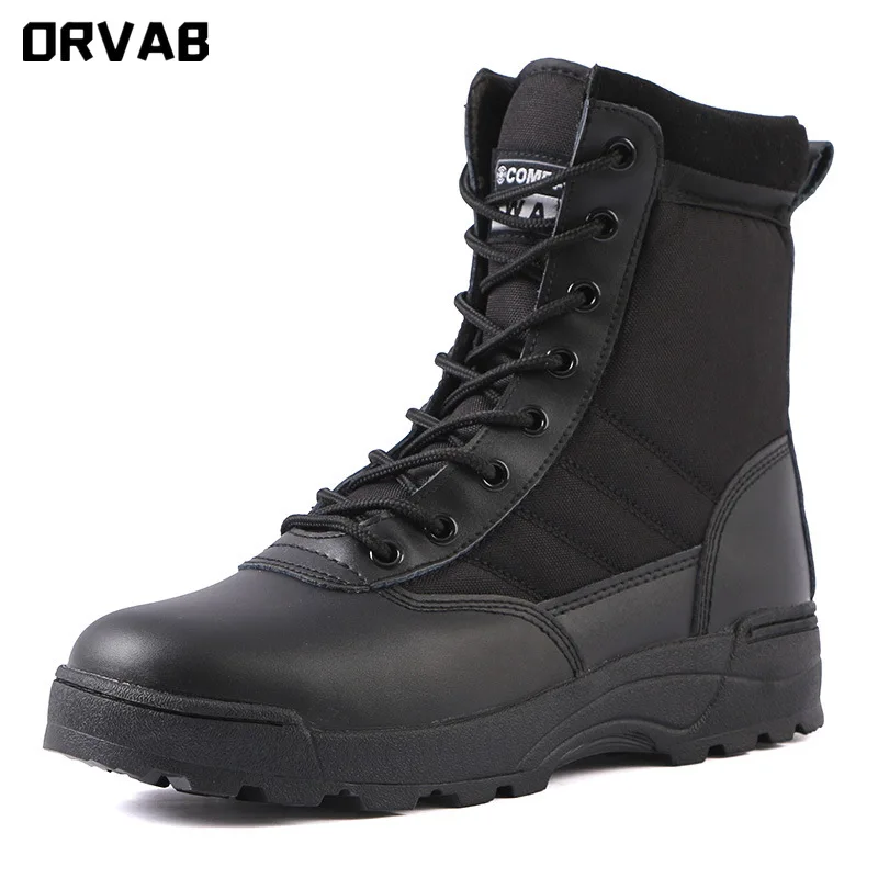 

Men Desert Tactical Military Boots Mens Working Safty Shoes Army Combat Boots Militares Tacticos Zapatos Men Shoes Boots Feamle