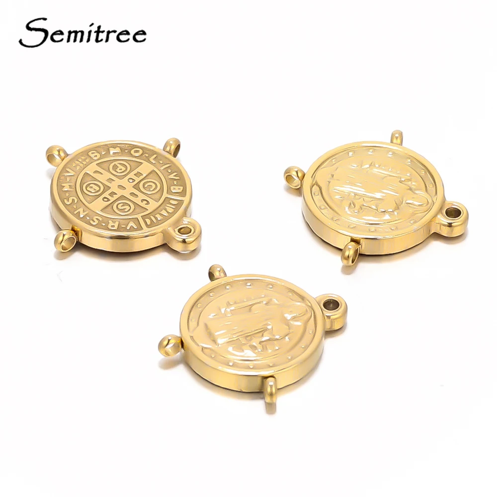 Цепочка для подвесок Semitree из нержавеющей стали с изображением Иисуса Христа 5 шт.