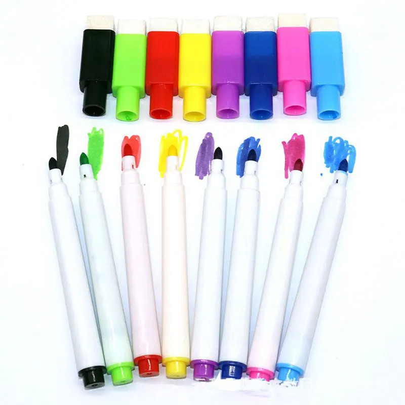6/8 шт. Магнитный красочная ручка для черный белый цвет маркеры доски встроенный