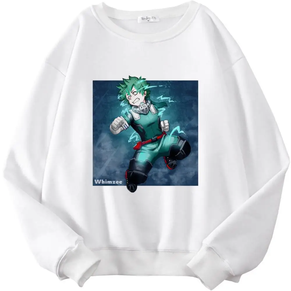 

My Hero Academia Streetwear Sweatshirt Casual Print Ladies Gothic Punk Hoody Harajuku Casual Simple Popular Tops Academy-46
