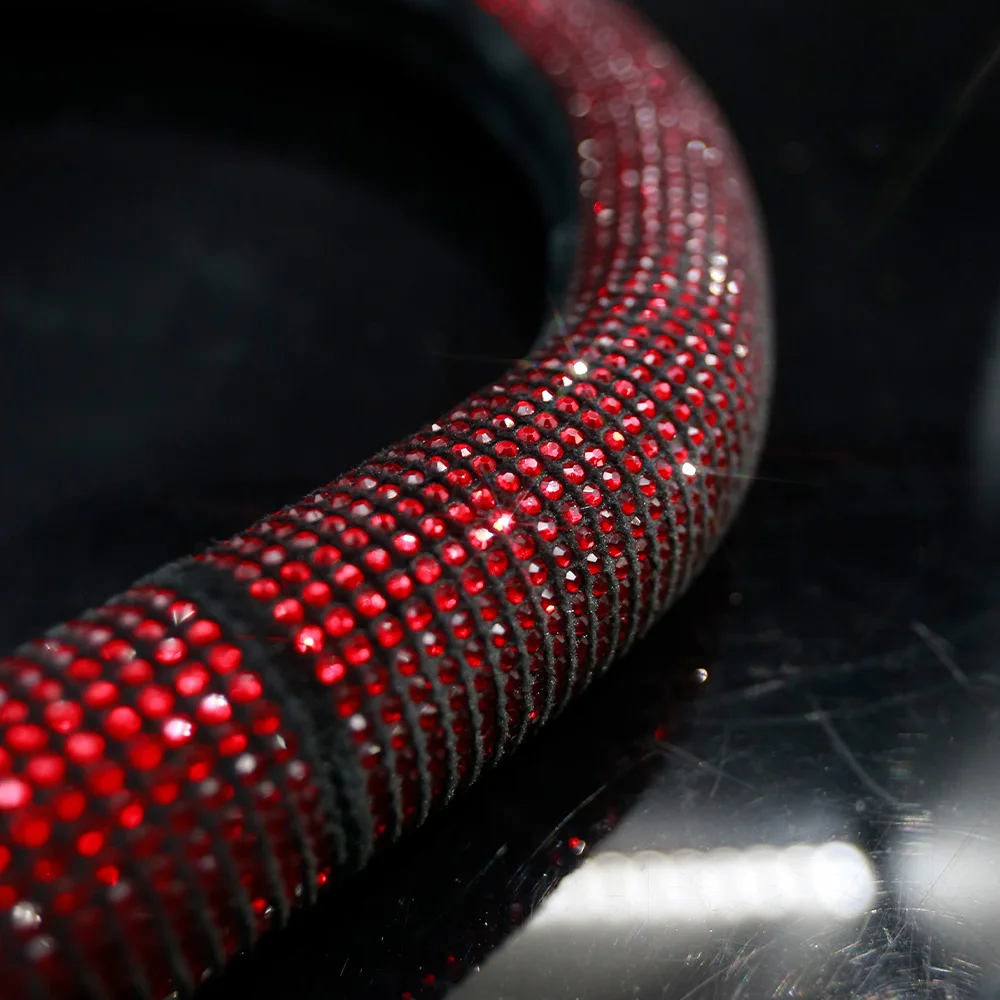 Чехлы рулевого колеса автомобиля Стразы с плоским дном D-образной формы для Volkswagen