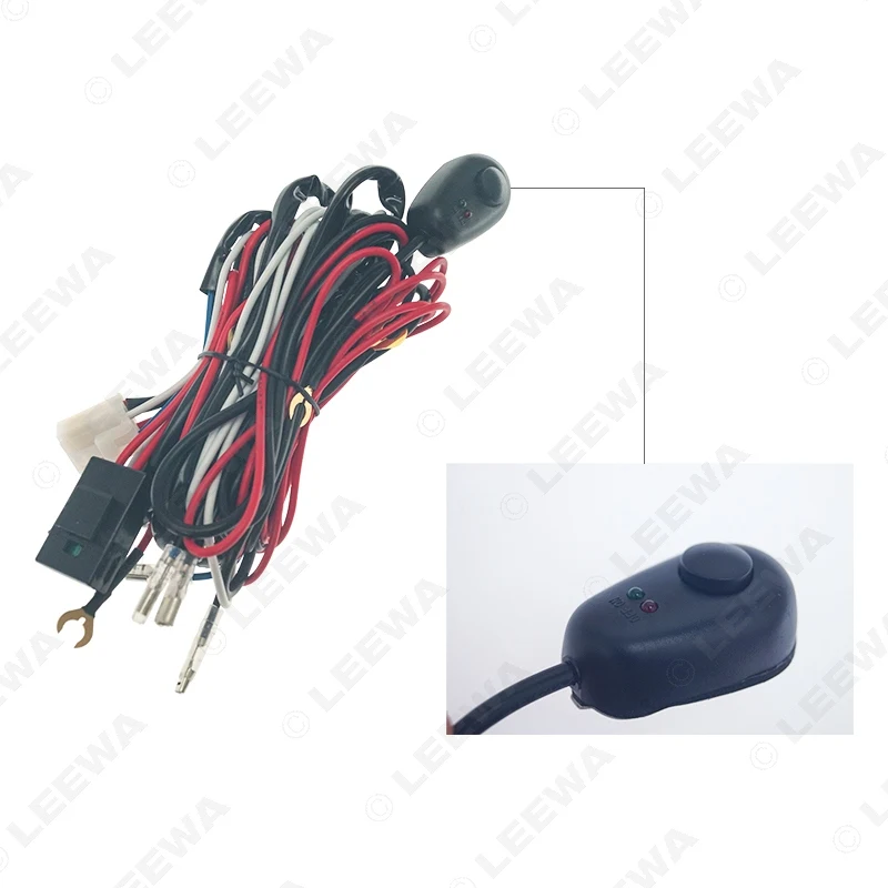 LEEWA автомобильный светильник жгут проводов кабель H1 светодиодный головной