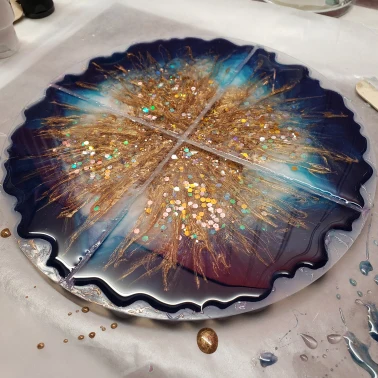 Силиконовая форма для эпоксидной смолы 4 агата декоративная пластина каменной