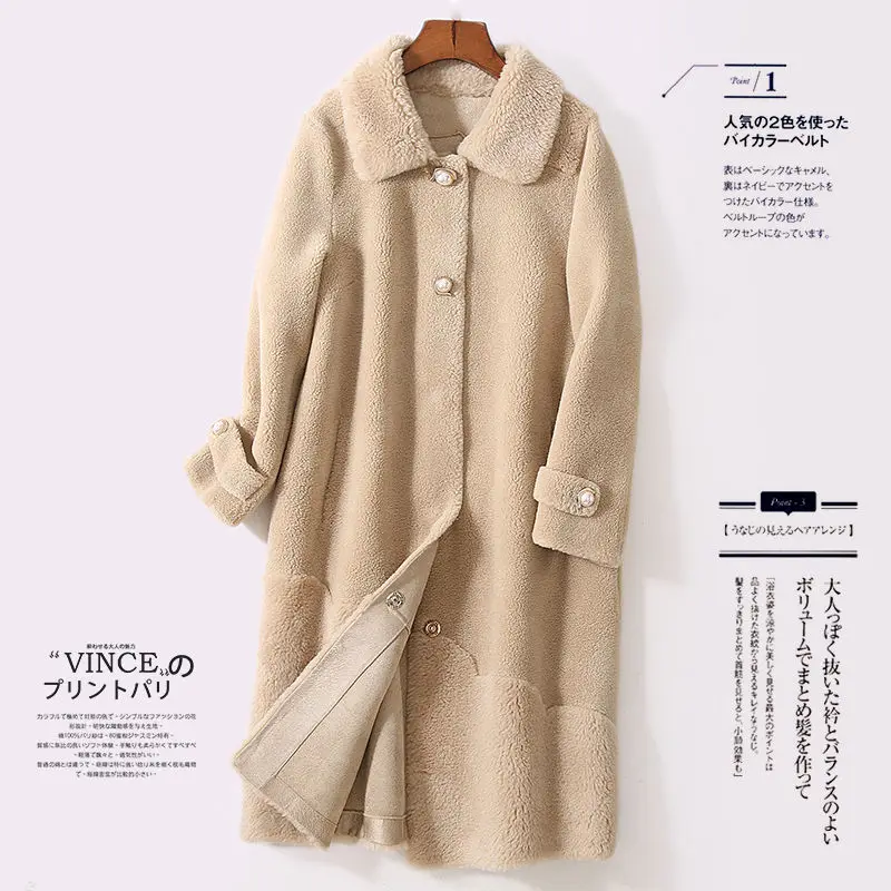 

Winter Women Casual Teddy Thick Warm Sheep Shearing Fur Jacket Coat Female Streetwear Single Breasted Real Wool Fur Outwears Z07