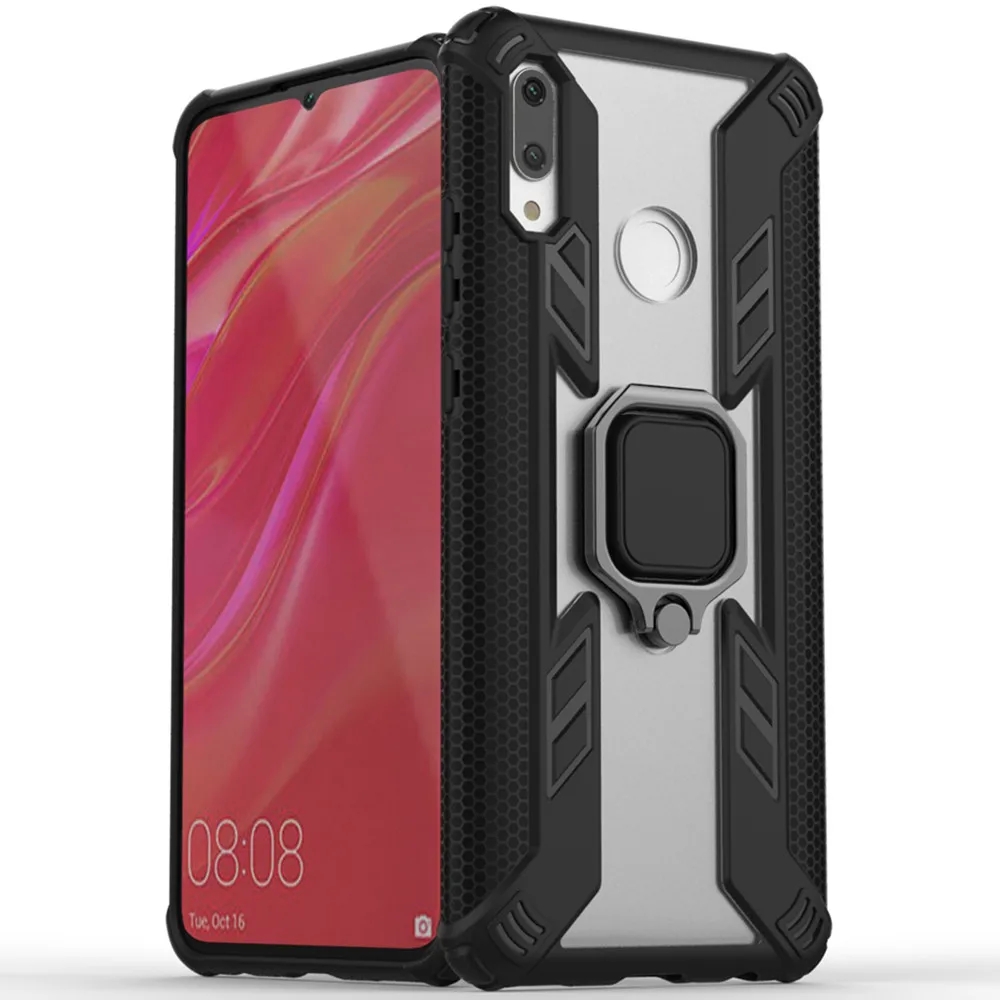Чехол для Huawei P Smart 2019 роскошный чехол подставка Железный человек жесткий