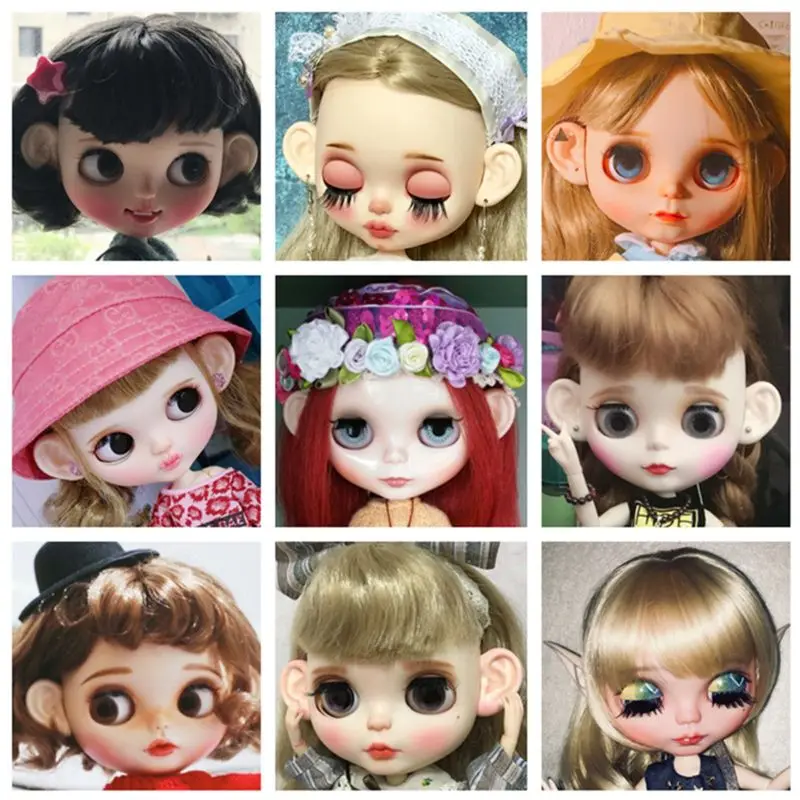 Кукла Blyth игрушечные уши белая натуральный загорелый темная и супер черная кожа