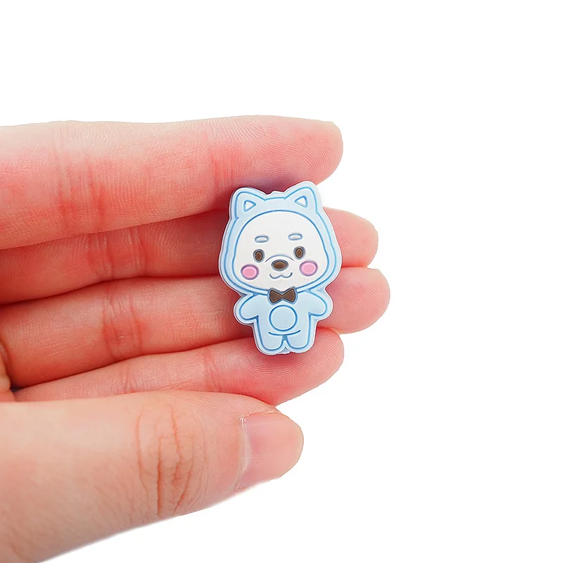 Ченкэй 10 шт. силиконовых кейсов медведь бусины Teether для еды малышей милые