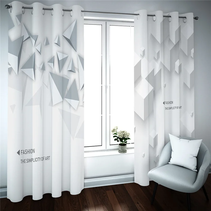 European Style 3D Curtains luxurious Living Room Room Bedroom Photo Curtains White Room Curtains