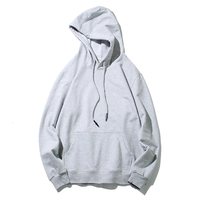 Мужской пуловер свободного кроя однотонная Толстовка большого размера с