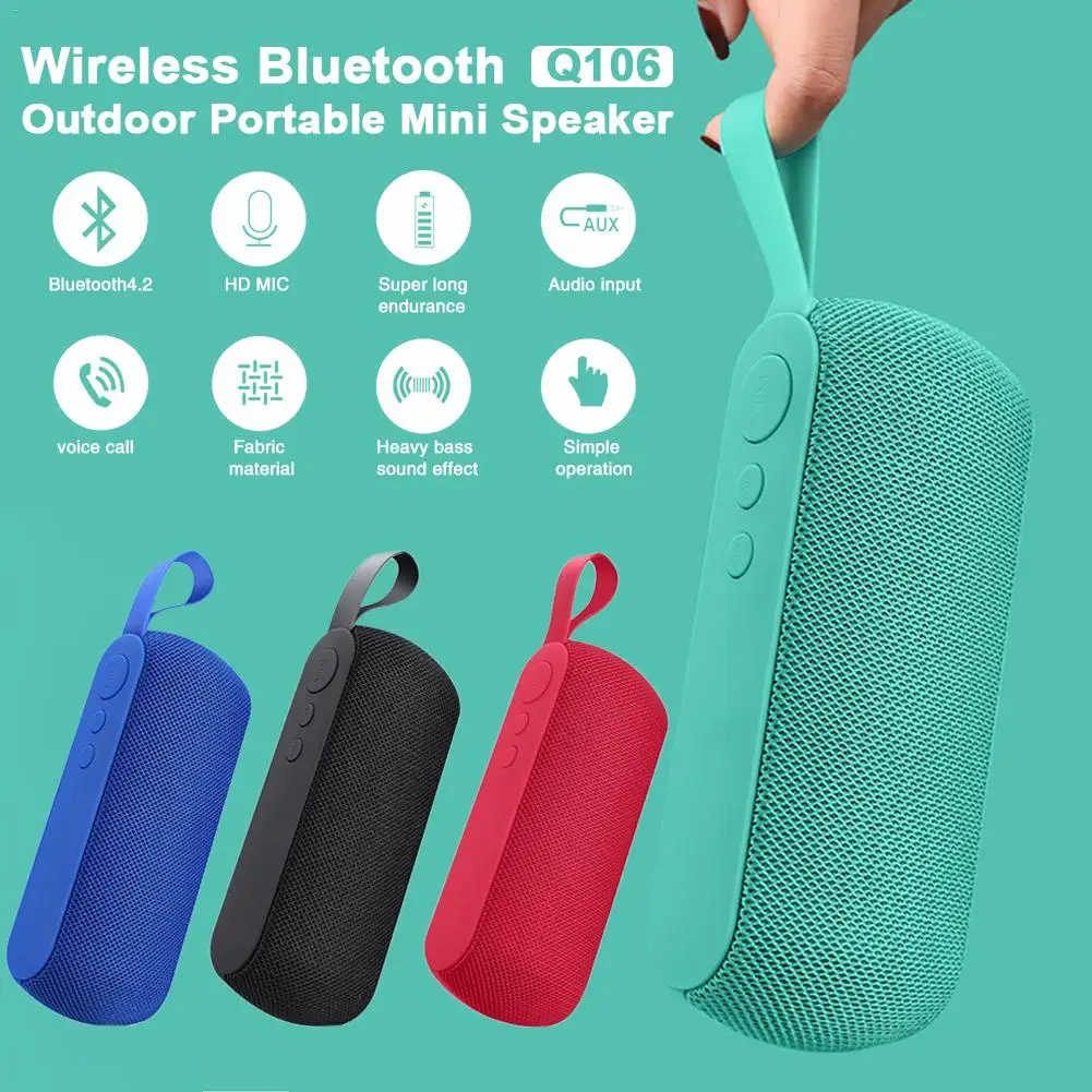 Новинка, Мини Портативный беспроводной Bluetooth динамик, стерео динамик, 4 цвета, радио, музыкальный сабвуфер, бас для компьютера, мобильного телефона