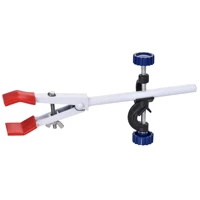 uxcell labs burette clamp 2 prongs test tube clamp opens up to 50mm diameter red with a lab clamp holder