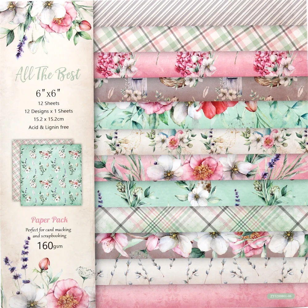 

Салфетки YPP для скрапбукинга, 12 листов, художественная бумага для фона