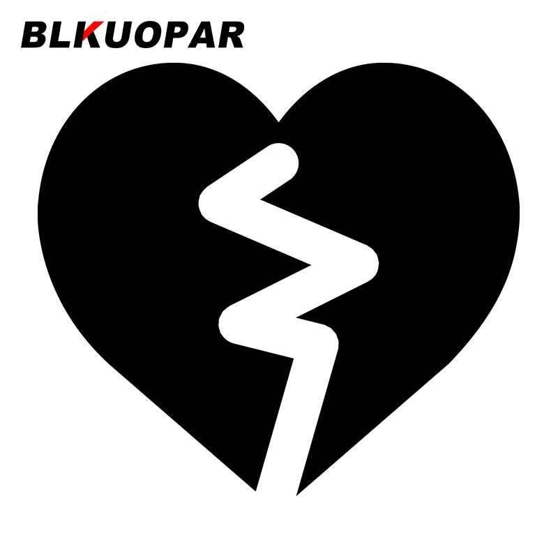 

Модные виниловые наклейки BLKUOPAR для лэптопа с изображением разбитого сердца, водостойкие, для холодильника, солнцезащитные забавные украшения