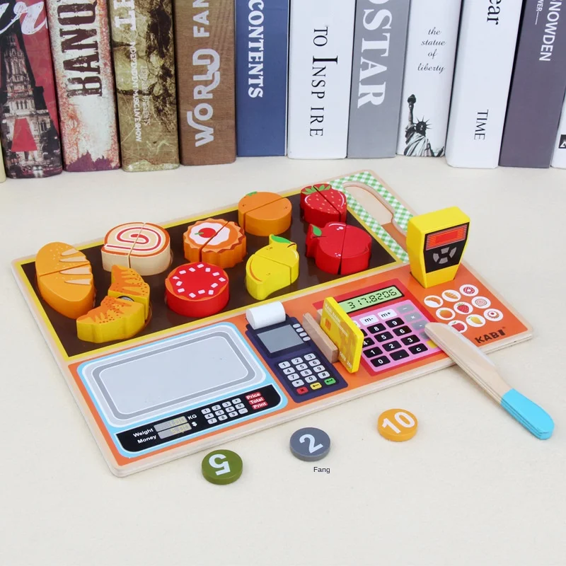 Kabi фруктовый магазин детский деревянный игровой домик посмотрите на симуляцию