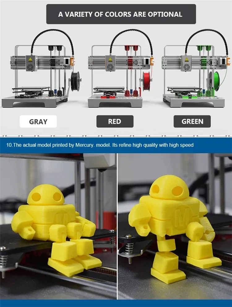 EasyThreed Precision DIY 3d Принтер Комплект Полный металлический каркас ртутный модуль начальный уровень для студентов настольный мини предварительно собранный принт