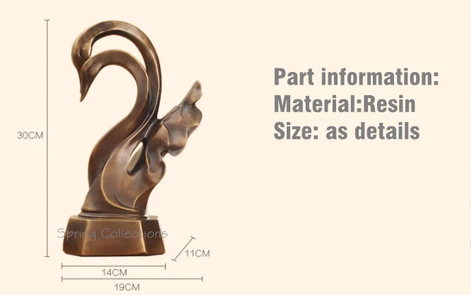 Медные украшения в виде лебедя 19 х30 см|statue for home decoration|statues homestatues decoration |