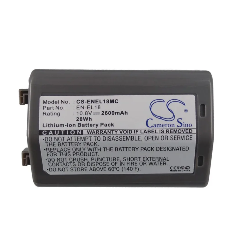 

CameronSino for NIKON D4 DSLR D4S D5 D500 D800 D800E D810 D810A D850 EN-EL18 EN-EL18a battery