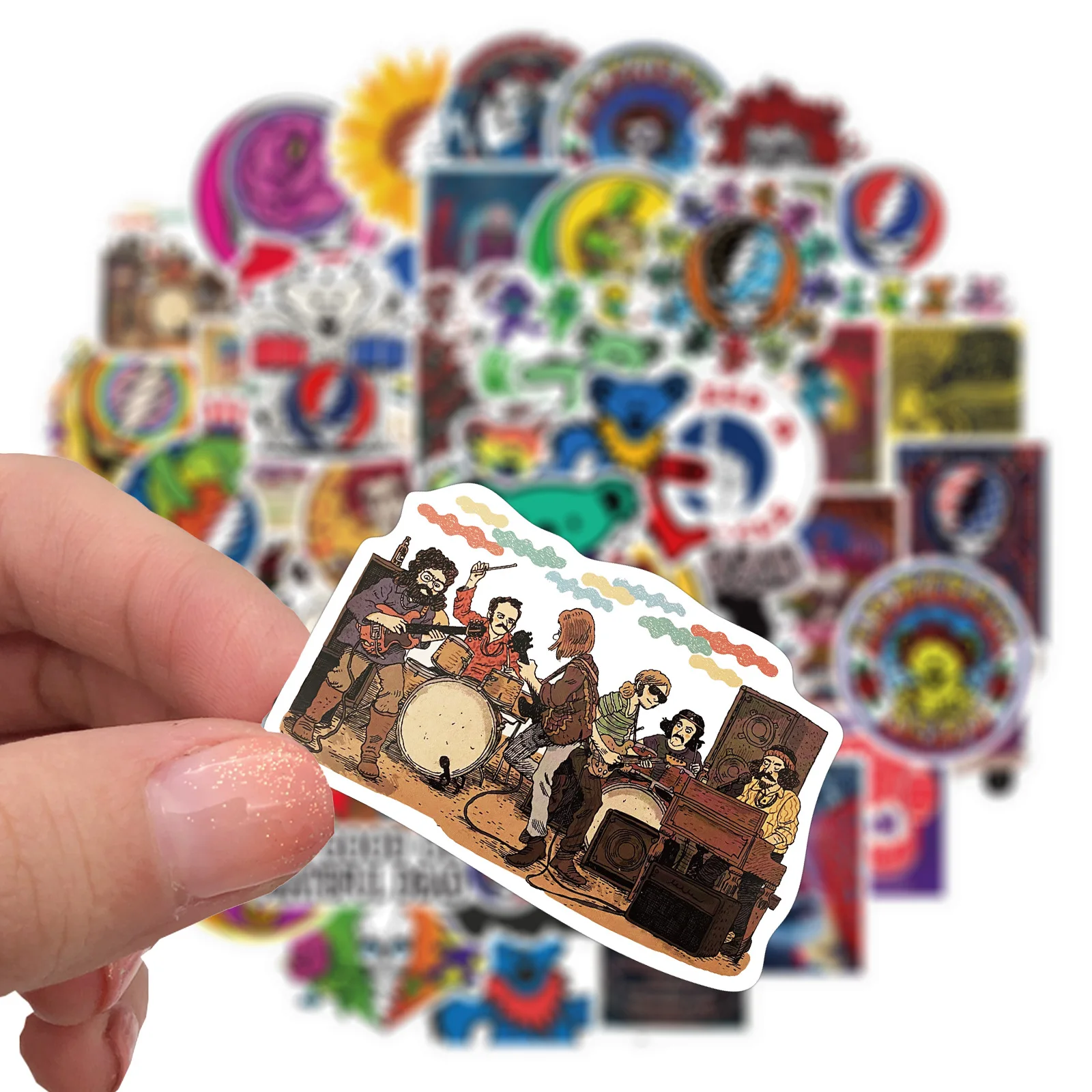 103050pcs grateful dead rock singers stickers for skateboard bicycle car laptop computer phone diy waterproof graffiti sticker free global shipping