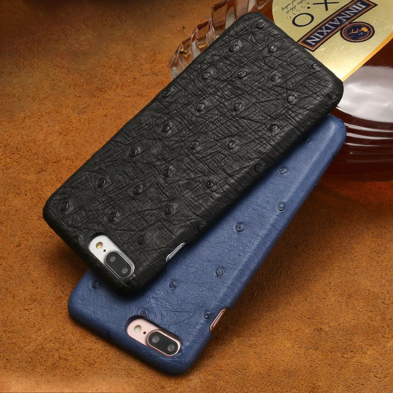 Чехол из натуральной кожи для iphone 8PLUS 7plus Оригинальный чехол страуса apple 7 8 6S Plus X 5 5S