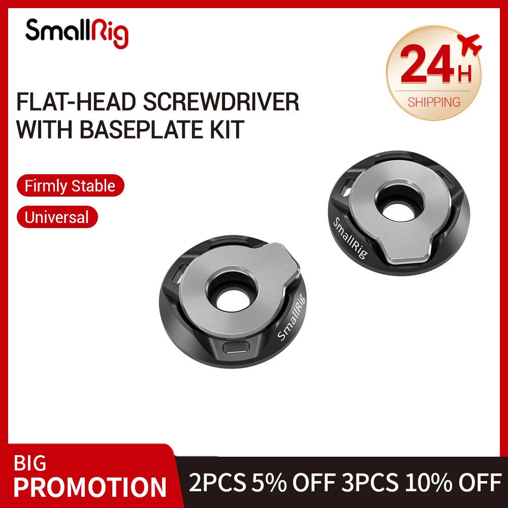

SmallRig Flat-Head Screwdriver with Baseplate Kit (Pair) Light Weight easy Carry 2453