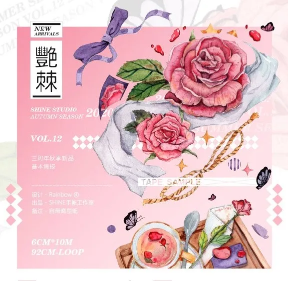 

10 Meter Pink Sweet Strawberry Fruits Masking Tape