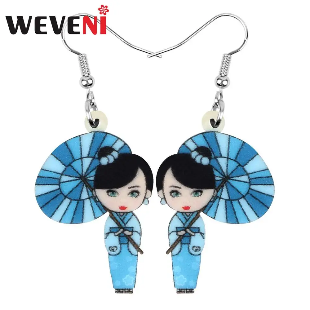 WEVENI акриловое японское кимоно женское украшение в виде зонтика ювелирное