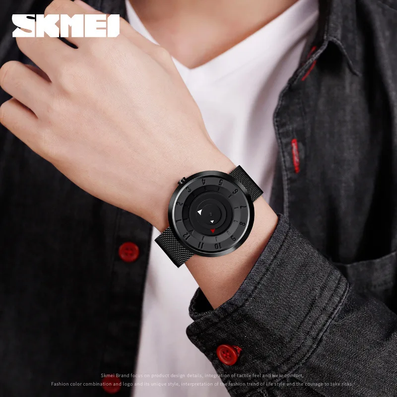 

Men Watches Top Brand Luxury European and American Simple Watch Concept Personality Creative Pointer Quartz Watch Reloj New 2021