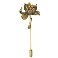 unisex lotus flower brooches suit shirt corsage lapel stick pin brooch gift for men women jewelry